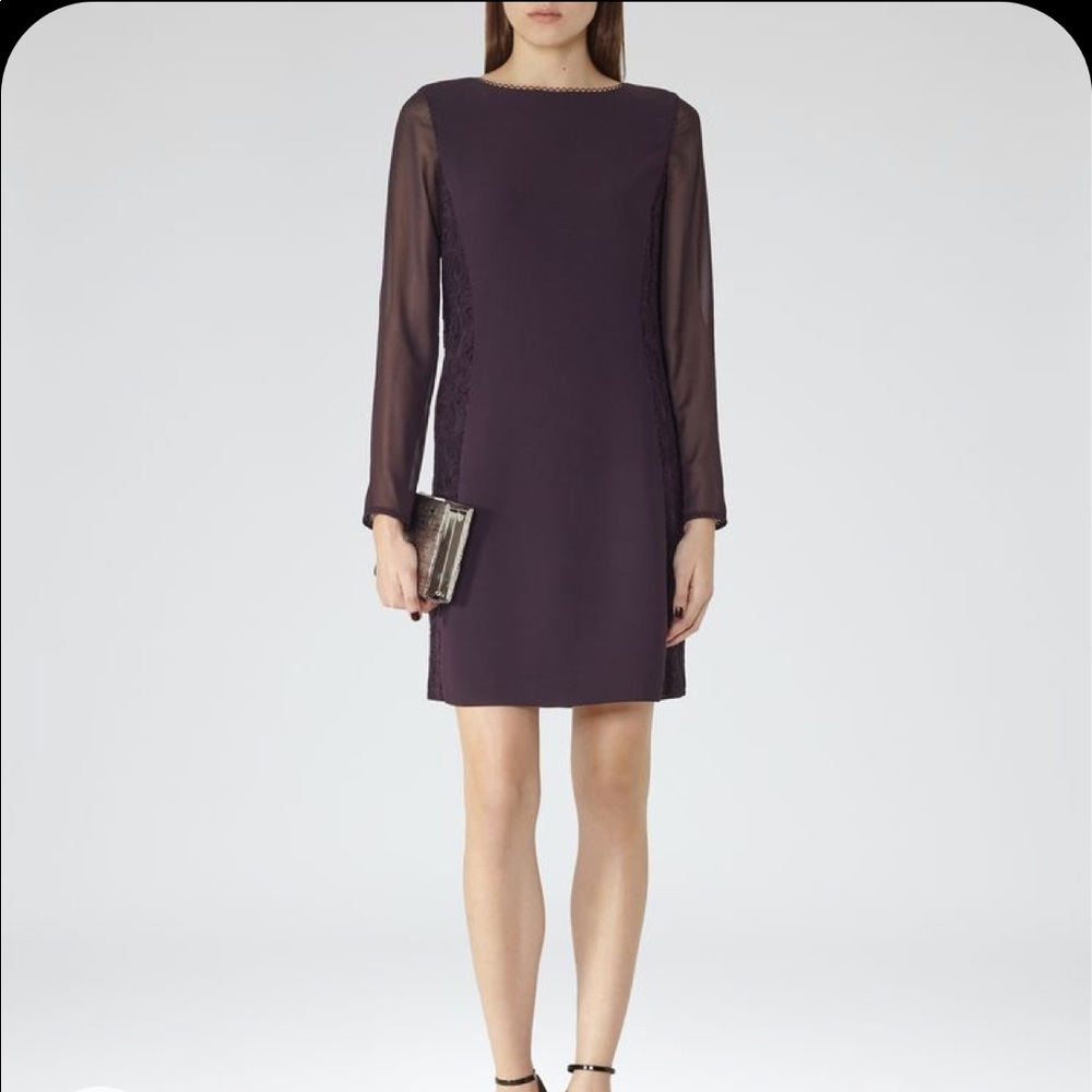 Reiss maroon dress